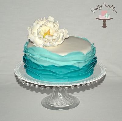 Ruffle and Peony Cake - Cake by Martina