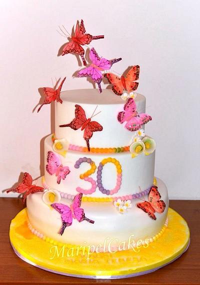 Butterfly Cake - Cake by MaripelCakes