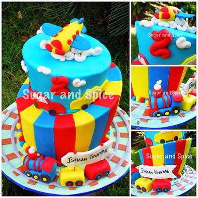 Topsy turvy transport cake - Cake by Sugar and Spice
