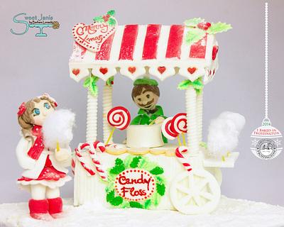 Christmas in Frostington Collaboration - Candy Floss Stall  - Cake by Sweet Janis