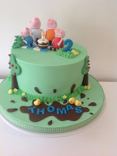 Peppa pig cake - Cake by The Buttercream Kitchen