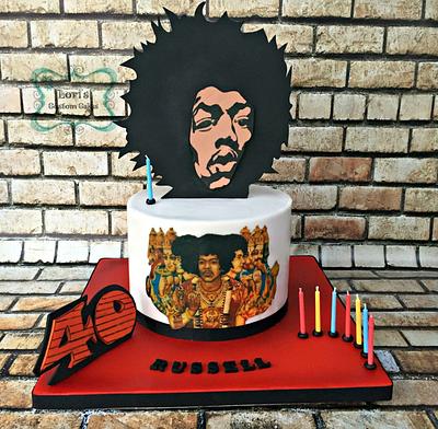 Jimi Hendrix Birthday Cake  - Cake by Lori Mahoney (Lori's Custom Cakes) 