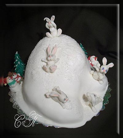 Cake "Rabbits on the hill" - Cake by Svetlana