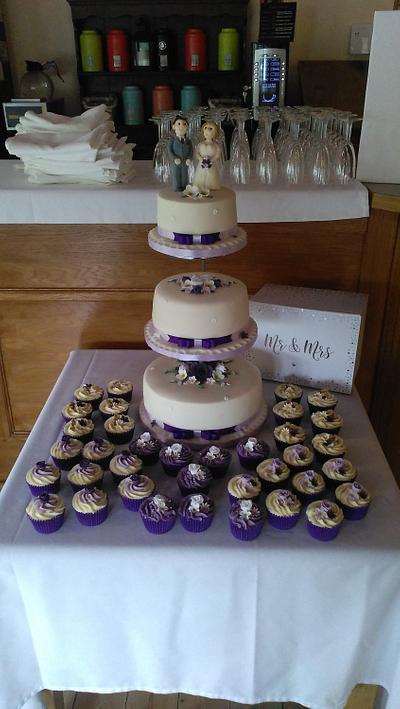 Purple wedding cake - Cake by Julie Johnson