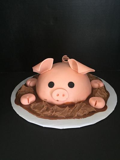 Piggy in the mud - Cake by Elaine