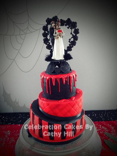 A Halloween Wedding  - Cake by Celebration Cakes by Cathy Hill