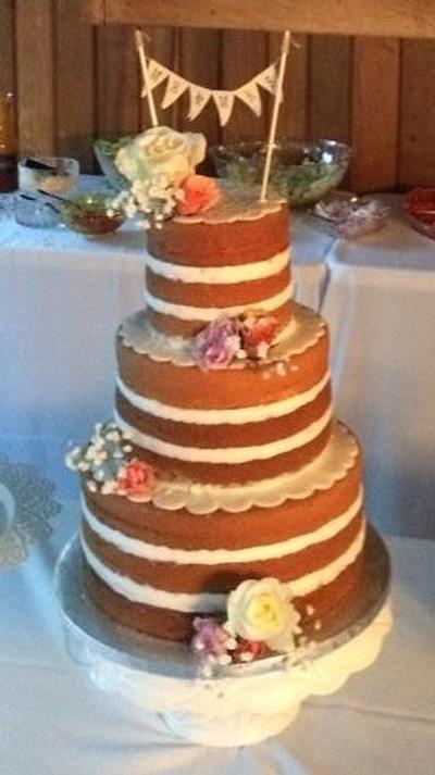 Naked Wedding Cake - Cake by Melanie Mangrum