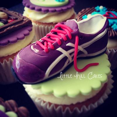 Mini Running Shoe Cupcake Topper - Cake by Little Hill Cakes