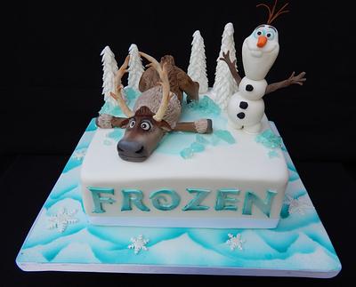 Frozen Cake Olaf and Sven - Cake by Elizabeth Miles Cake Design