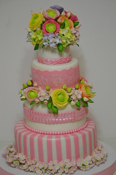 Pink wedding cake - Cake by Viorica Dinu
