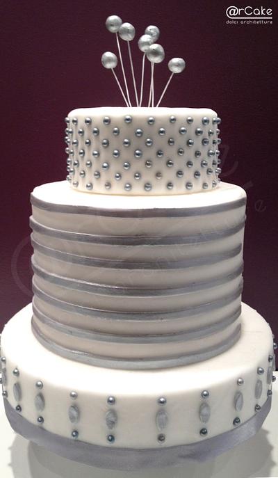 Silver cake - Cake by maria antonietta motta - arcake -