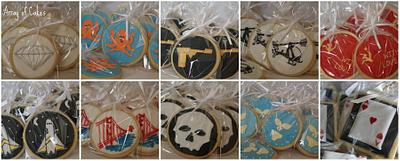 James Bond Themed Cookies - Can you name the films?? - Cake by Emma