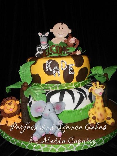 Baby Shower-Jungle Theme Baby Kade - Cake by Maria Cazarez Cakes and Sugar Art