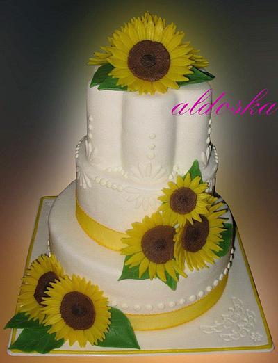 Sunflower wedding cake - Cake by Alena