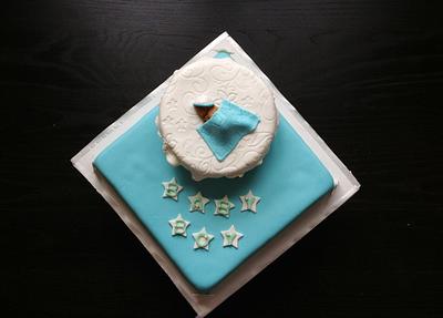 Turquoise Baby Shower - Cake by Sweet Little Cake Shop