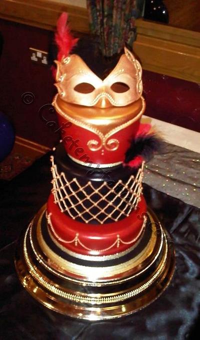 Masquerade cake - Cake by Cake Temptations (Julie Talbott)