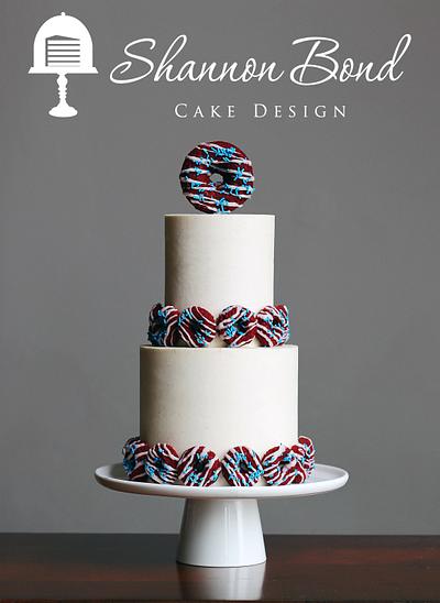 4th of July Donut Cake - Cake by Shannon Bond Cake Design