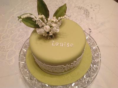Lily of the valley with lace - Cake by albir57