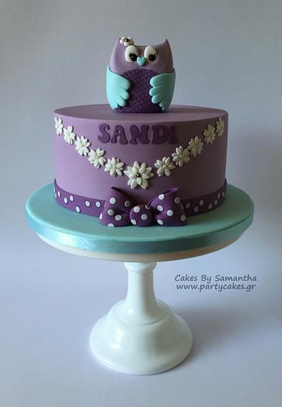 Another Lilac Owl for my other daughter - Cake by Cakes By Samantha (Greece)