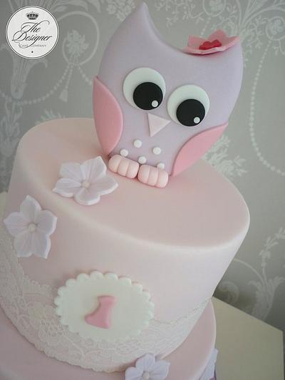 Owl 1st birthday cake - Cake by Isabelle Bambridge
