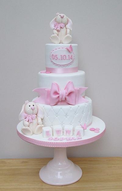 Pretty in Pink ~  little Girls Christening - Cake by The Buttercream Pantry