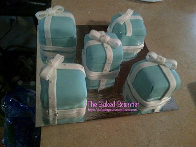 Mini - Tiffany Box Cakes - Cake by Concierge Confections By Selene