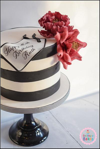 Flowers and stripes - Cake by Dollybird Bakes
