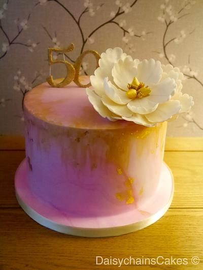 50th birthday cake  - Cake by Daisychain's Cakes