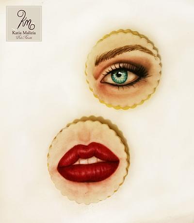 Eye and Mouth Cookies - Cake by Katia Malizia 