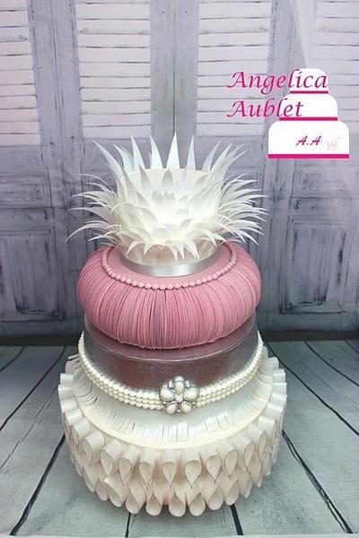 Wafer paper wedding cake - Cake by Angelica Aublet