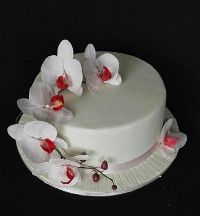 with orchids - Cake by Anka