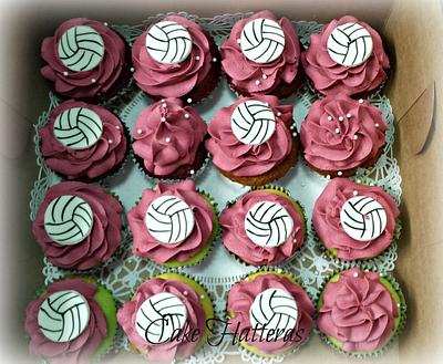 Volly Ball Cupcakes for Senior Night! - Cake by Donna Tokazowski- Cake Hatteras, Martinsburg WV