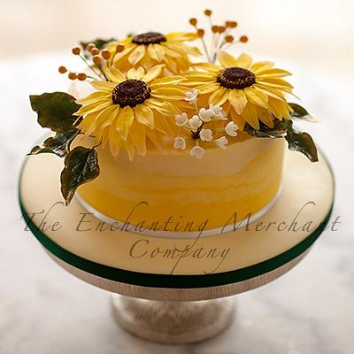 Ombre Sunflower Cake - Cake by Enchanting Merchant Company