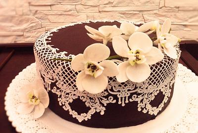 orchid and lace - Cake by timea