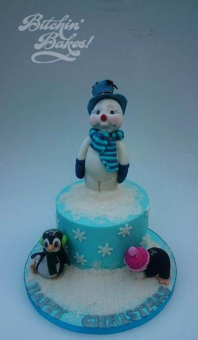 Penguins Playing in the snow - Cake by fitzy13
