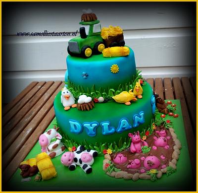Farm cake with animals and mudd :) - Cake by Sam & Nel's Taarten