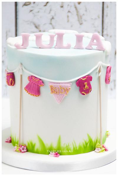 Babyshower cake for a girl - Cake by Taartjes van An (Anneke)