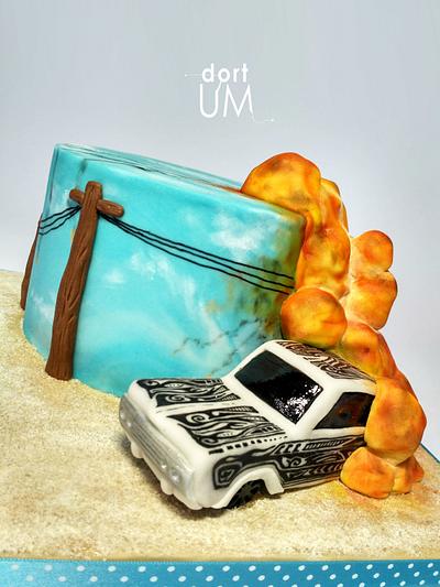 Hot wheel with explosion - Cake by dortUM