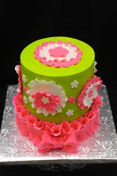 Pink and Green - Cake by Sugarpixy