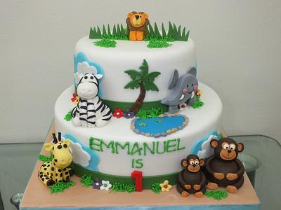 Jungle-themed cake - Cake by Valory