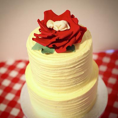 Anne Geddes inspired baby shower cake - Cake by Kasserina Cakes