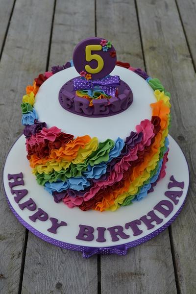 Rainbows & Ruffles - Cake by Caroline Gregory