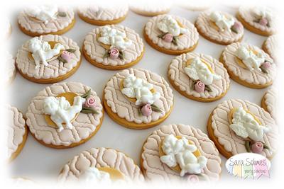 First Communion angels cookies - Cake by Sara Solimes Party solutions