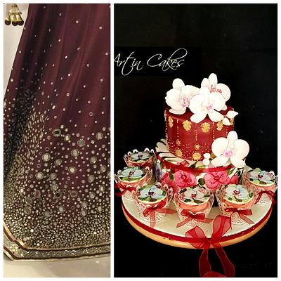 Hand Painted Engagement cake - Cake by Shree