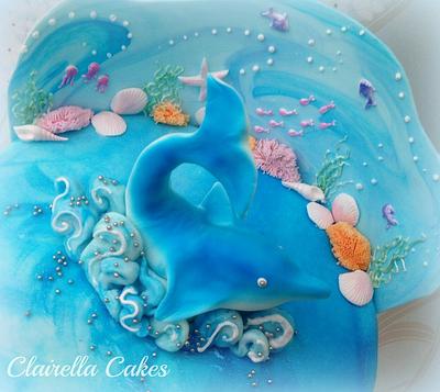 Flipper the Dolphin Cake!  - Cake by Clairella Cakes 
