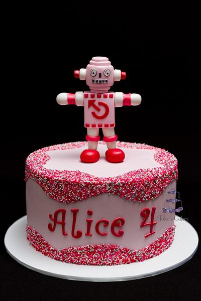 Alice's Sugar robot and sprinkle cake - Cake by Jake's Cakes