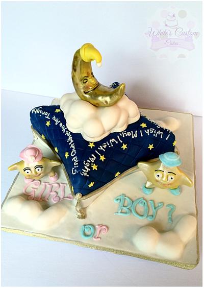 Gender Reveal  - Cake by Sabrina - White's Custom Cakes 