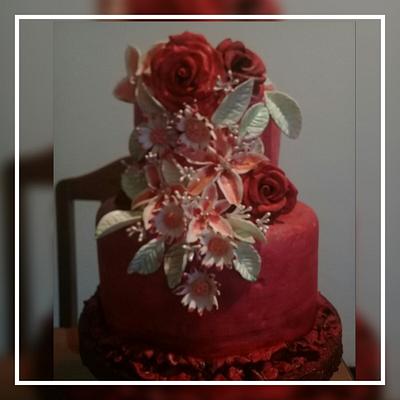 flowers cake - Cake by Dulciriela -Gisela Gañan