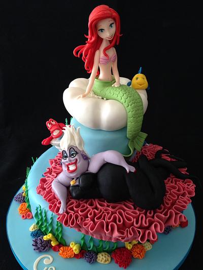 Little Mermaid and Ursula - Cake by Galatia