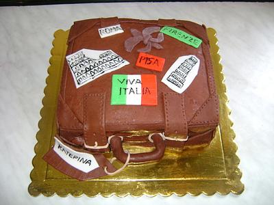 Suitcase "Viva Italia" cake  - Cake by Dora Th.